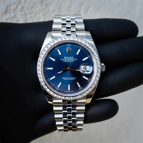 rolex datejust blau 41|rolex datejust 41mm price.